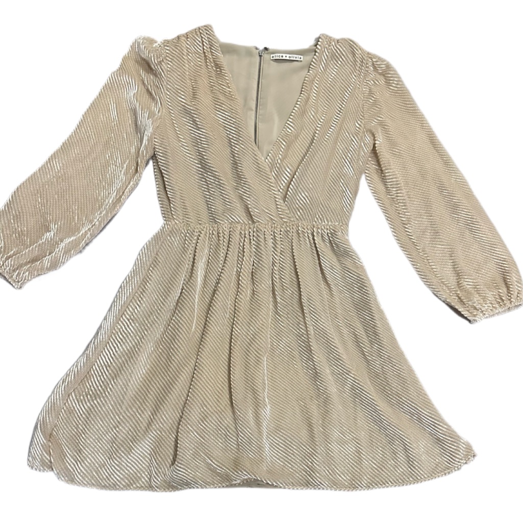 Alice + Olivia Nude Rania Wrap Style Dress/Size: 2
